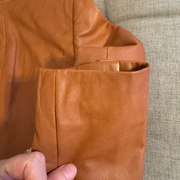 Ralph Lauren Women's Tan Leather Blazer - Picture 4 of 13